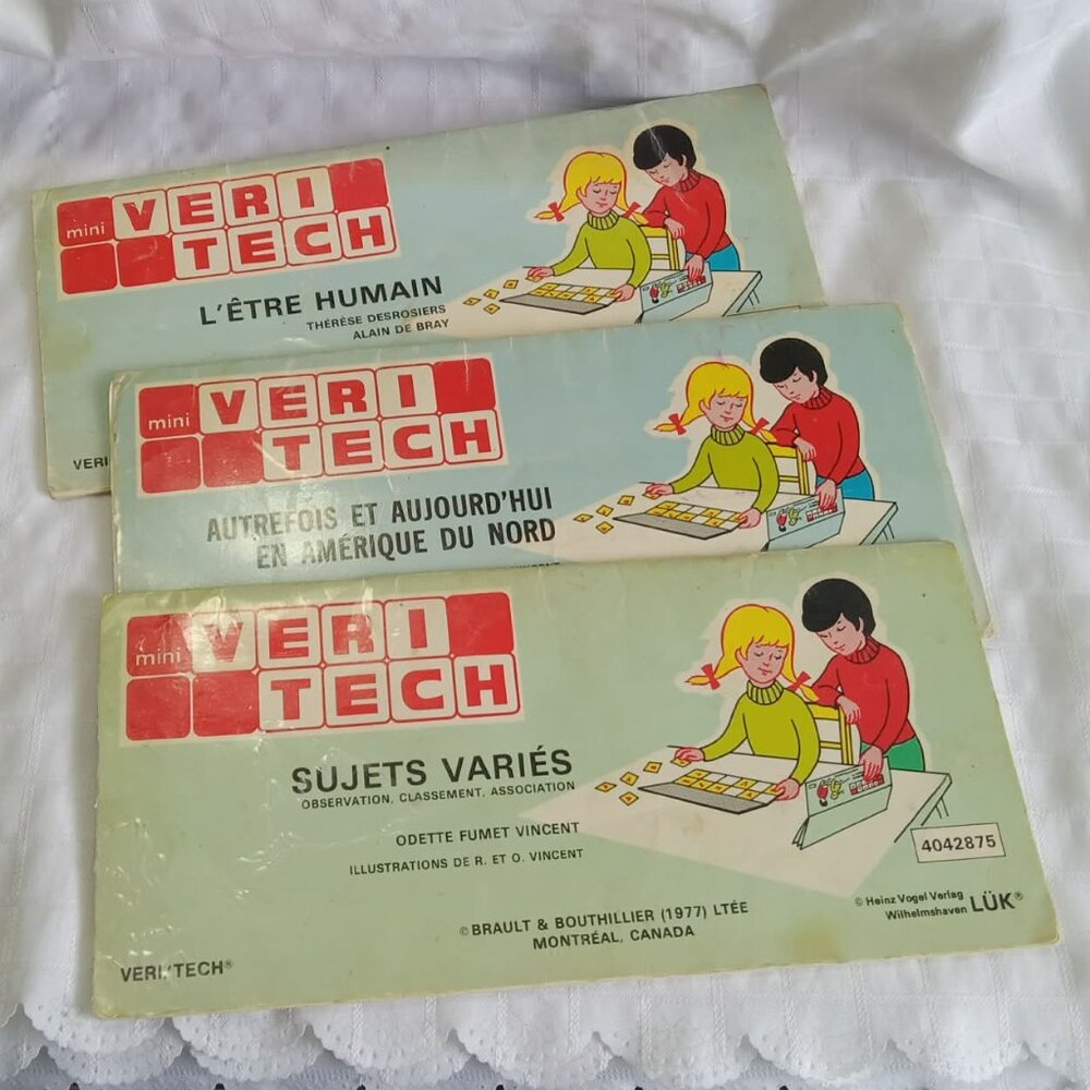 Veritech Set Includes:  2 Veritech educational game boxes & 3 books